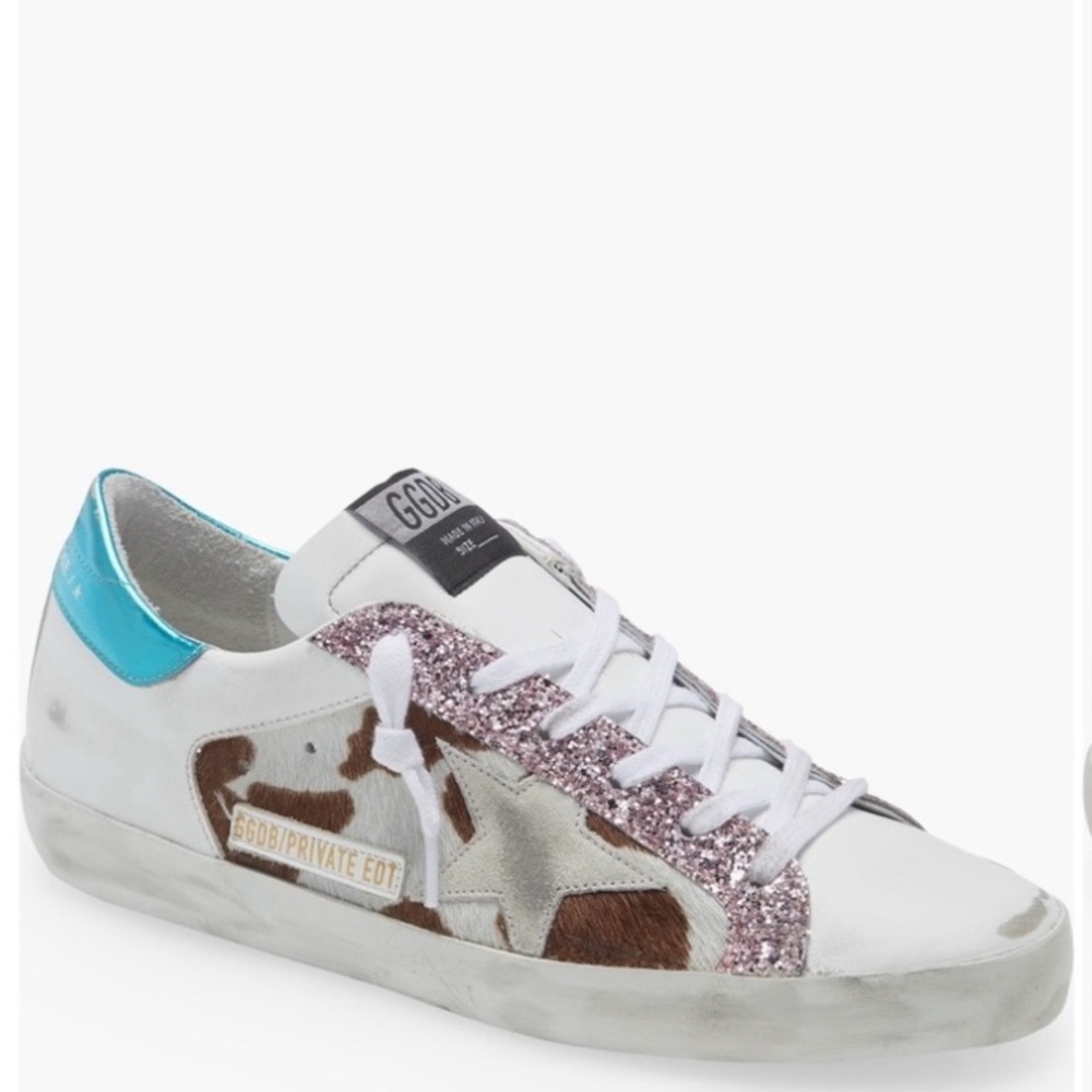 Golden Goose Super Star Calf Hair Pink Glitter Exclusive Sneaker - Picture 10 of 12